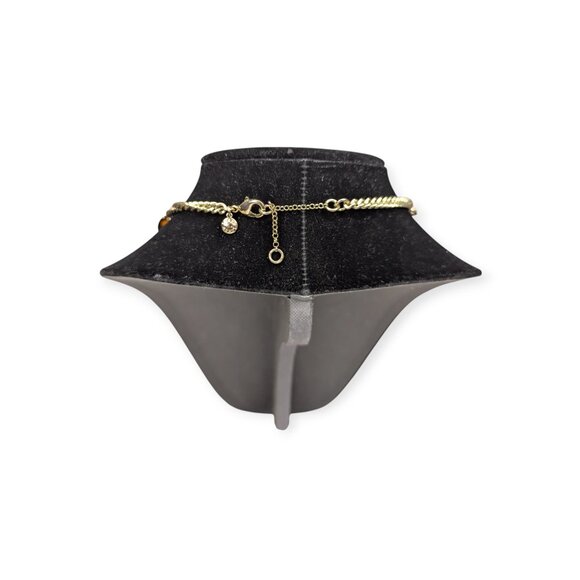 Vintage Signed J Crew Tortoise Chain Necklace w/Lobster Claw Clasp - Picture 4 of 13